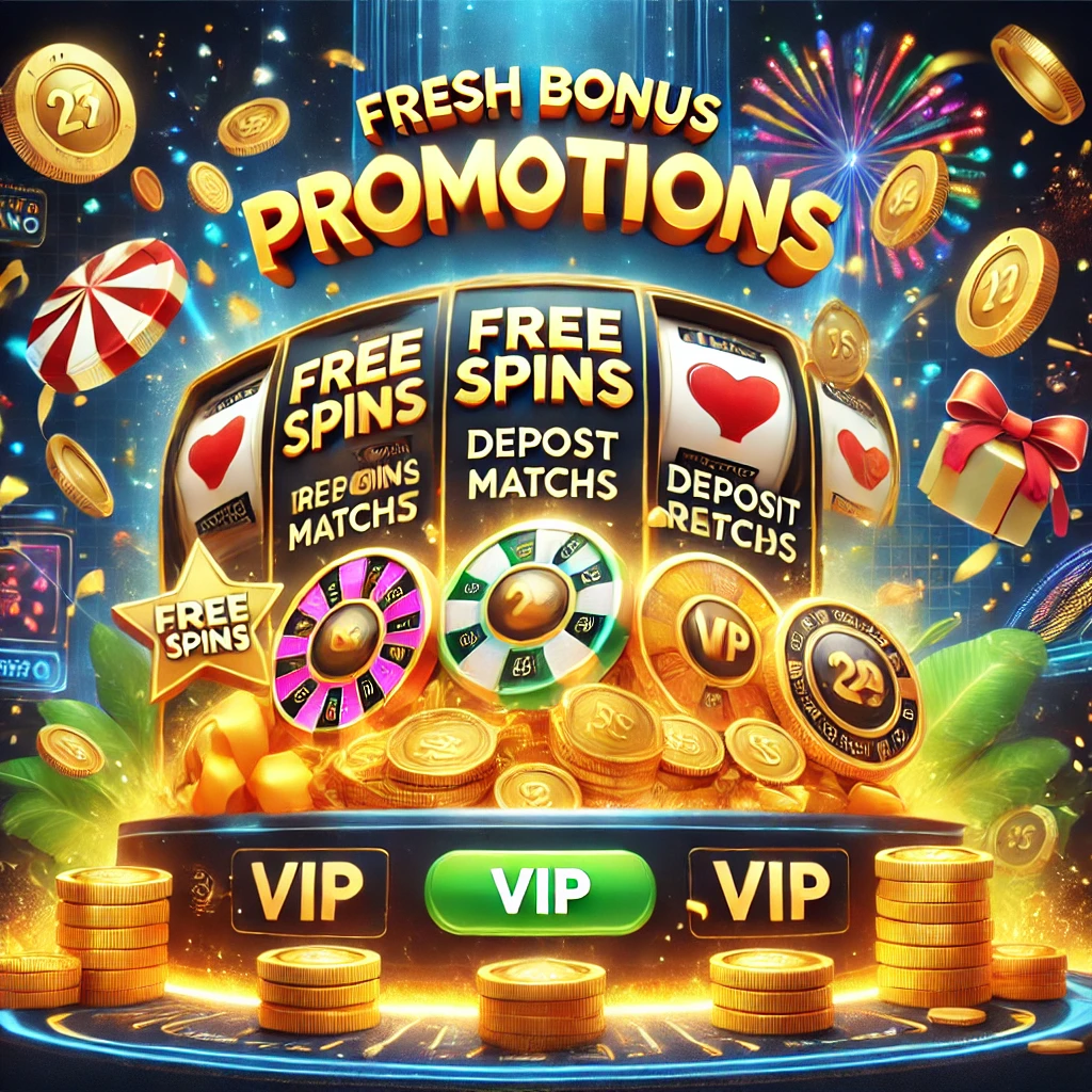 Casino chips and cards representing the latest bonus promotions